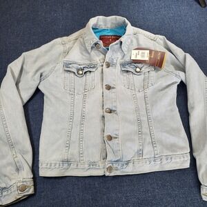 Comfort Denim Mens Light Wash Fleece Lined Trucker Jacket Blue Small CDMJ-11-20